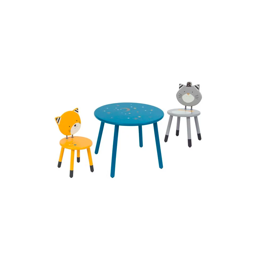 Chaise en bois grise Fernand Moulin Roty - Les Moustaches - Moulin Roty