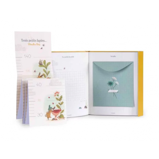Livre de naissance - Trois petits lapins - Moulin Roty