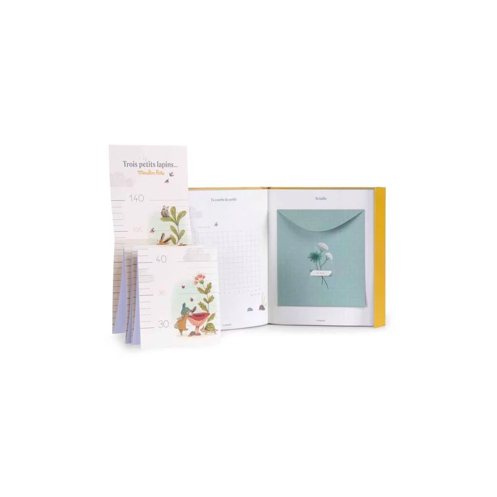 Livre de naissance - Trois petits lapins - Moulin Roty