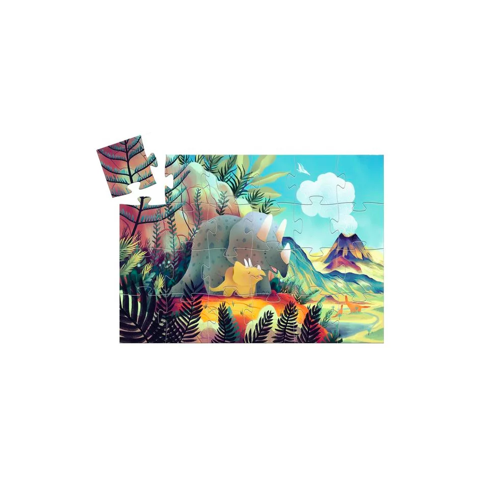 Puzzle silhouette 24 pcs - Théo le dino - Djeco