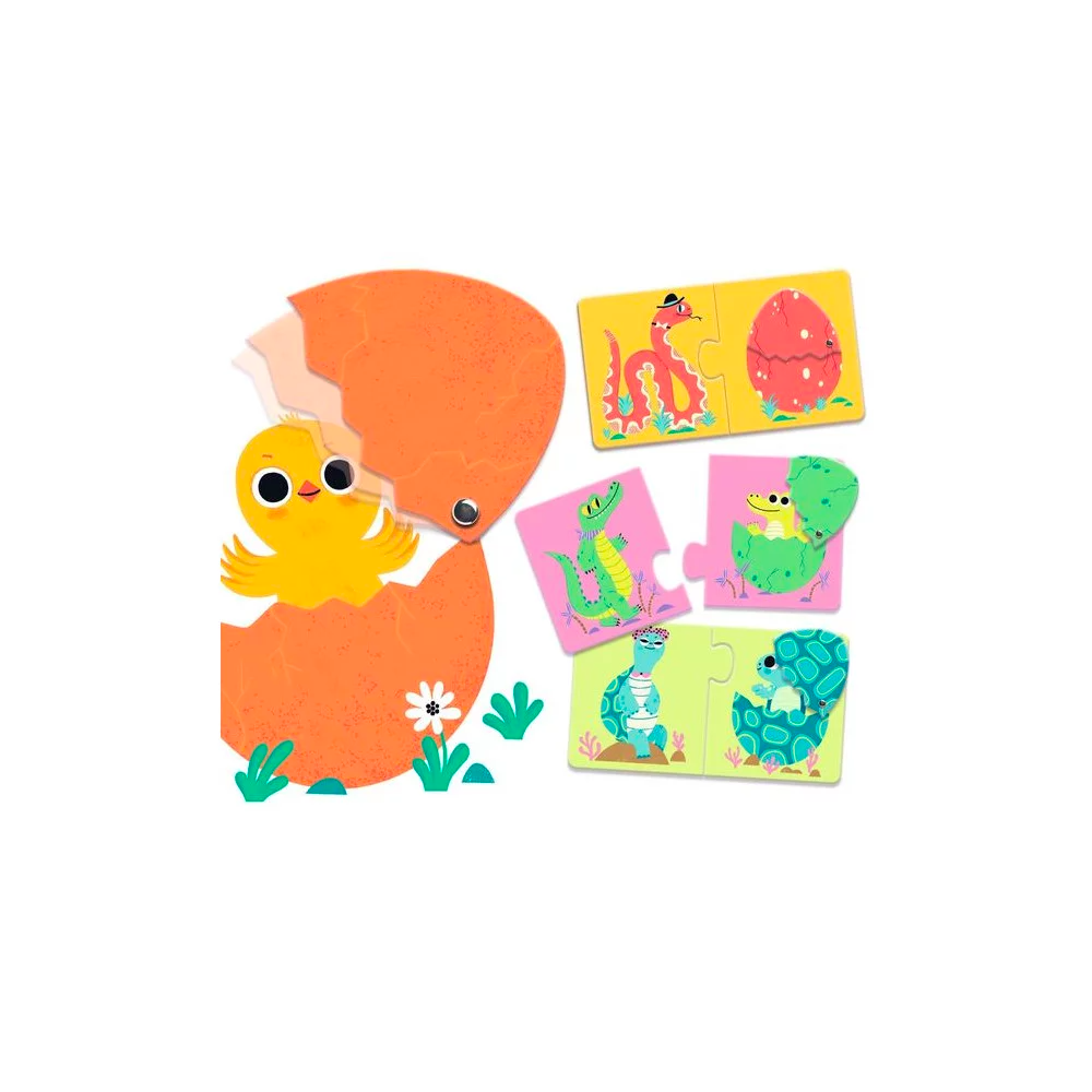 Puzzle duo articulo - Les oeufs rigolos - Djeco