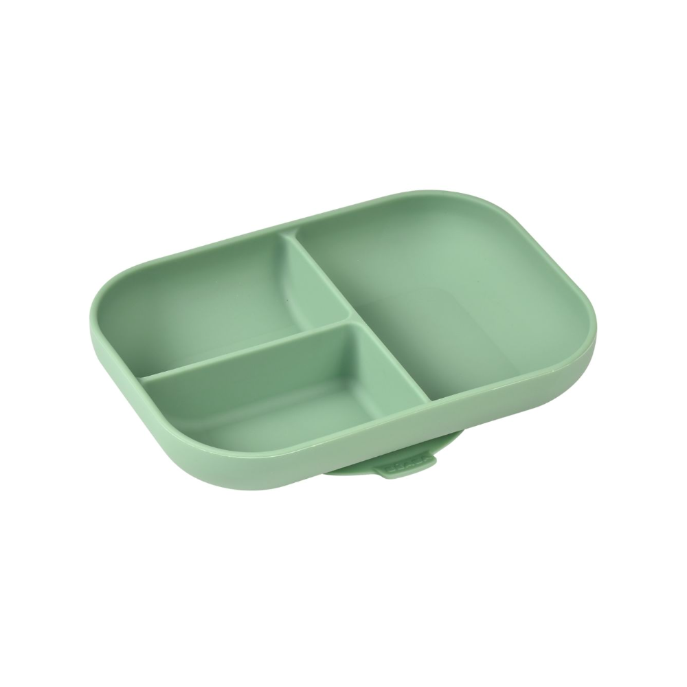 Assiette compartimentée silicone Sage Green - Beaba
