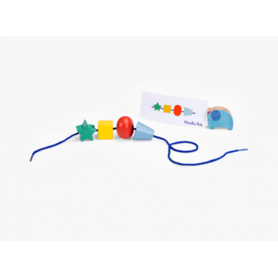 Jeu de perles en bois à enfiler - Les Toupitis - Moulin Roty