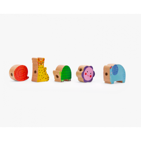 Jeu de perles en bois à enfiler - Les Toupitis - Moulin Roty