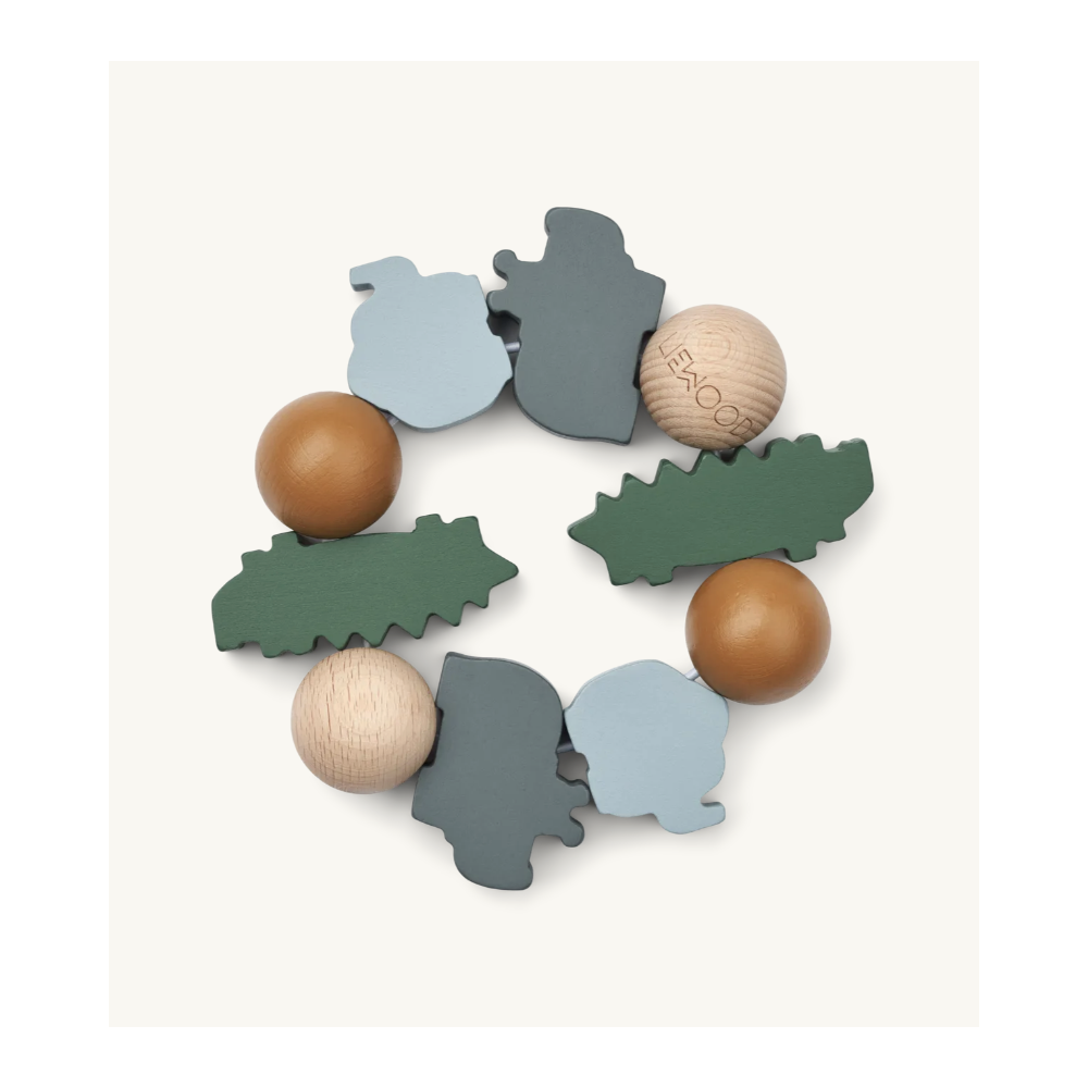 Hochet en bois Legend - Garden green multi mix - Liewood