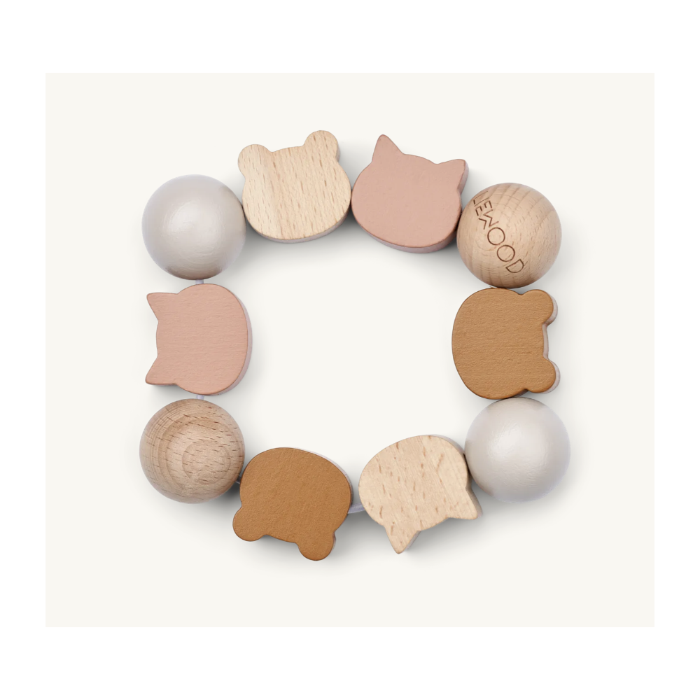 Hochet en bois Allie - Tuscany rose multi mix - Liewood