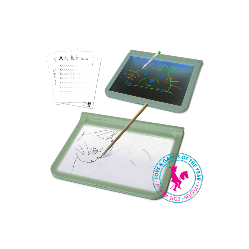 Tablette lumineuse nomade 2 en 1 - Verte - Kidywolf