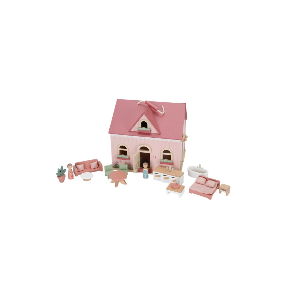Maison de poupée en bois portable - Little Dutch