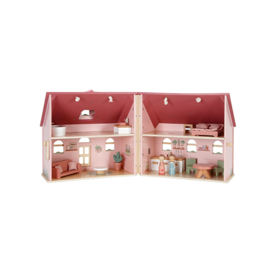 Maison de poupée en bois portable - Little Dutch