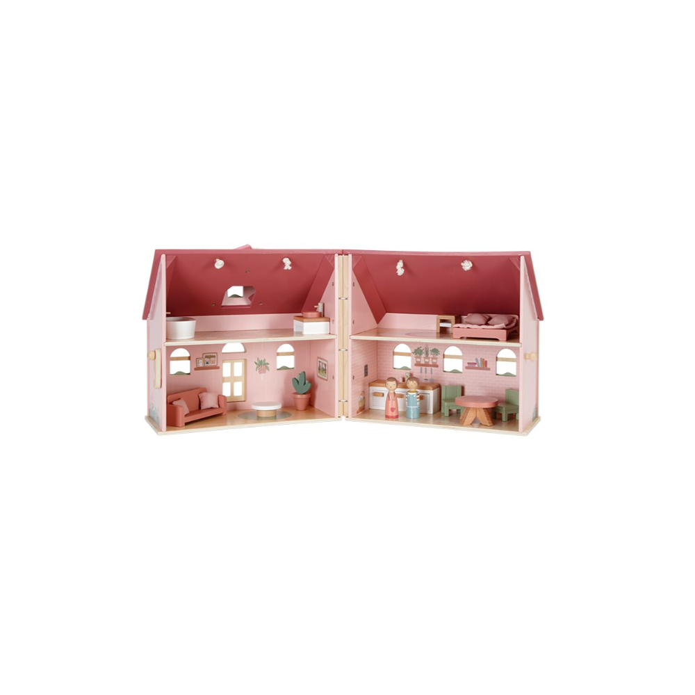 Maison de poupée en bois portable - Little Dutch