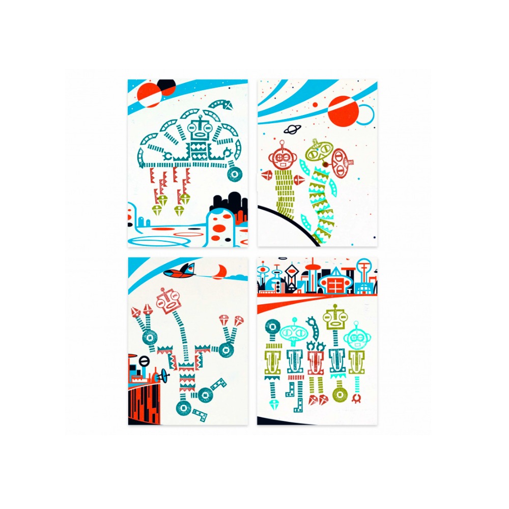 Coffret tampons - Alien Robots - Djeco