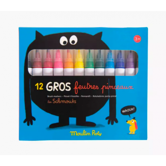 12 gros feutres - Les Schmouks - Moulin Roty