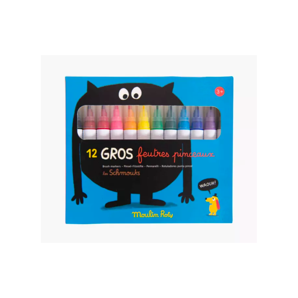 12 gros feutres - Les Schmouks - Moulin Roty