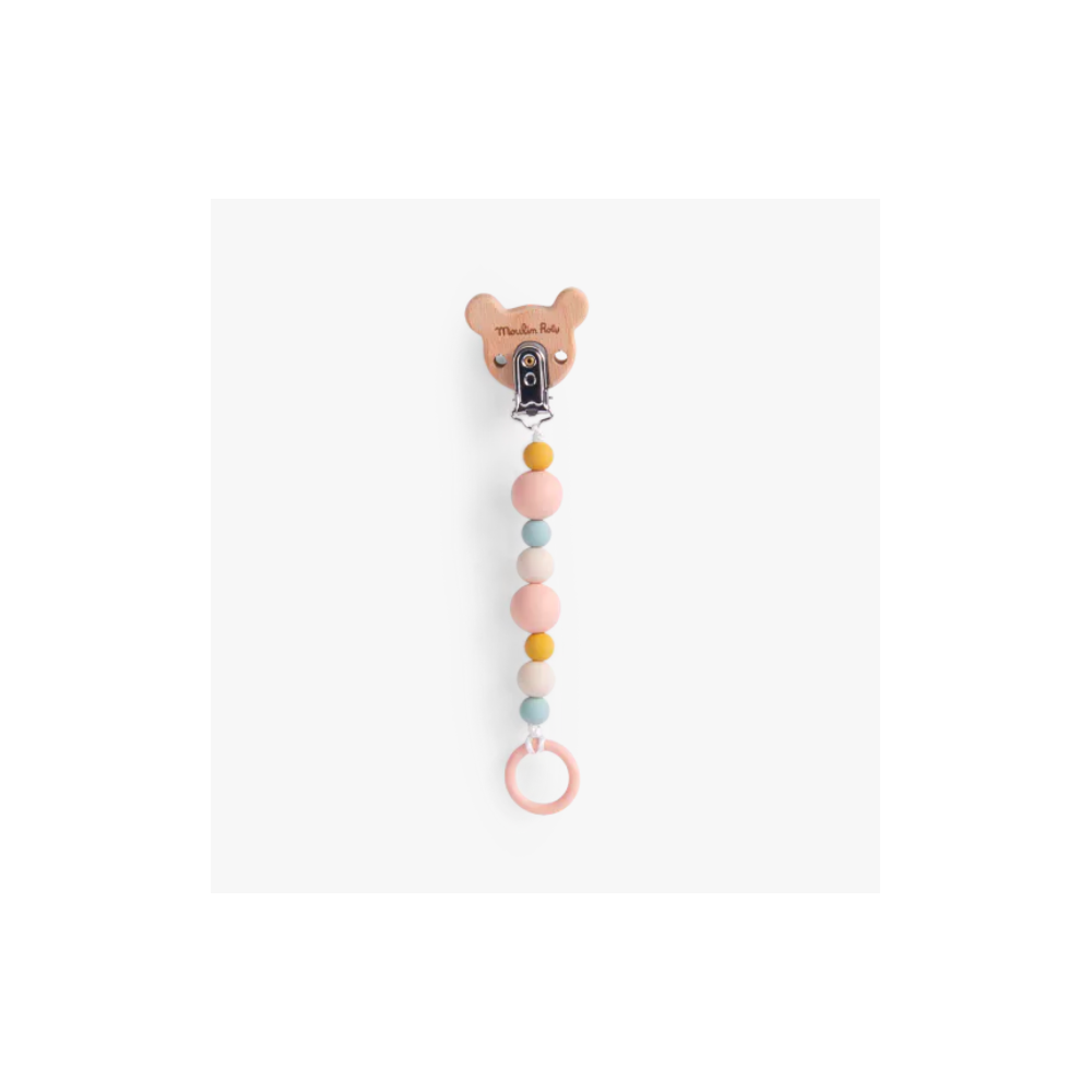 Attache-tétine bois et silicone - La petite école de danse - Moulin Roty