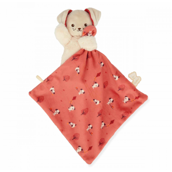 Doudou Chien - Carré douceur brique - Kaloo
