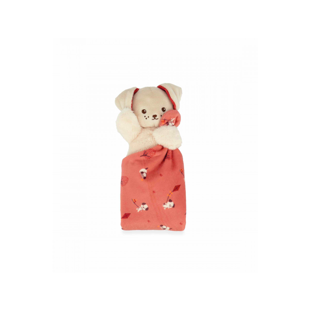Doudou Chien - Carré douceur brique - Kaloo