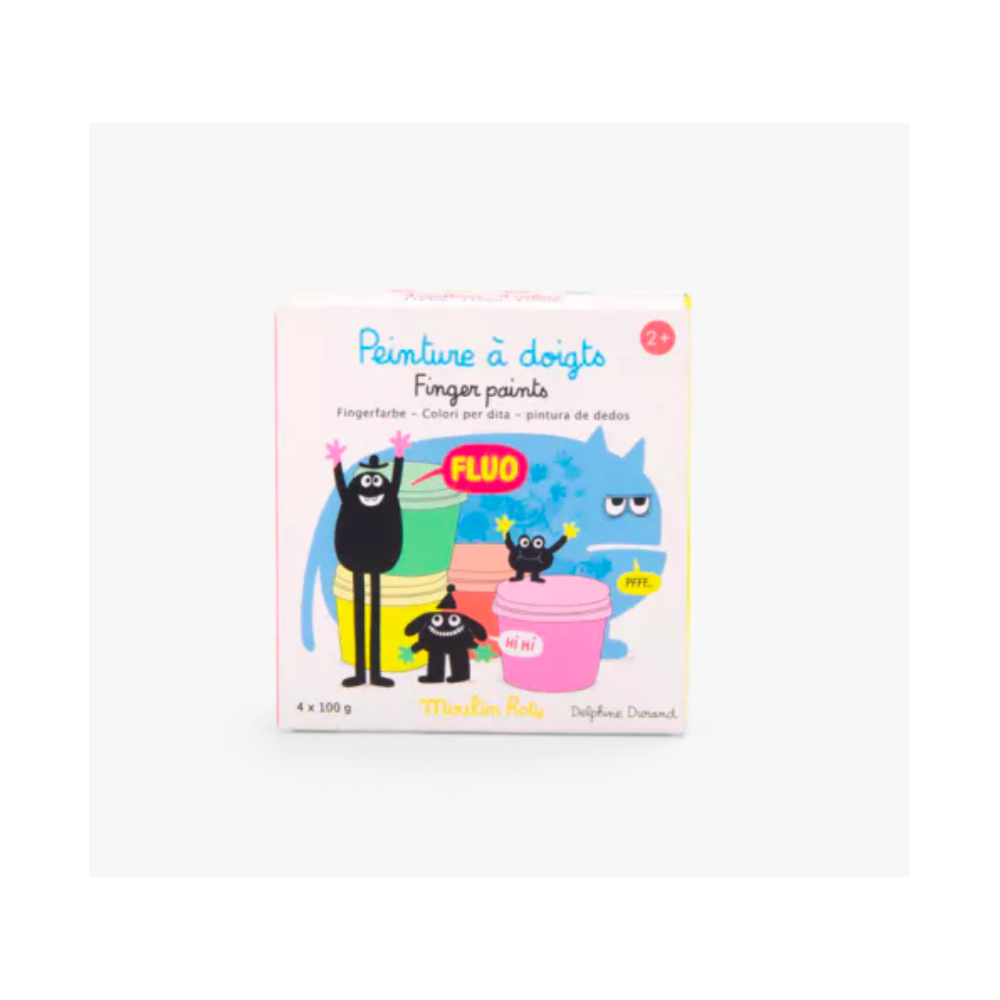 Peinture à doigts fluo les Schmouks - Moulin Roty