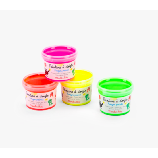 Peinture à doigts fluo les Schmouks - Moulin Roty
