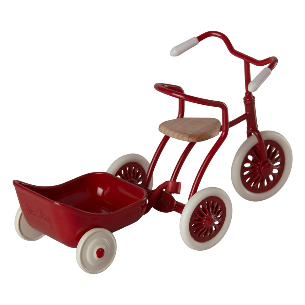 Chariot pour tricycle rouge souris - Maileg