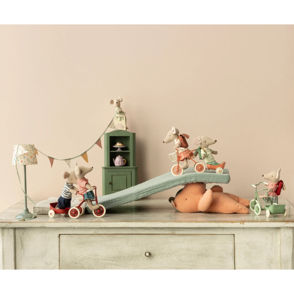 Chariot pour tricycle rouge souris - Maileg