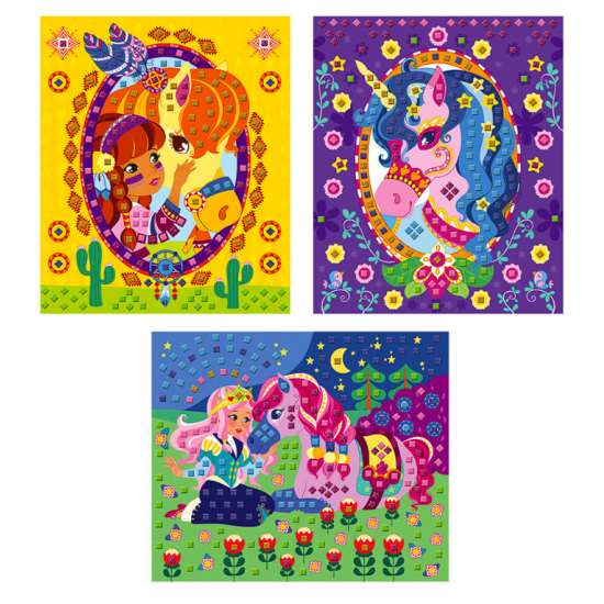 Kit créatif - Mosaïques Poneys et Licornes - Janod