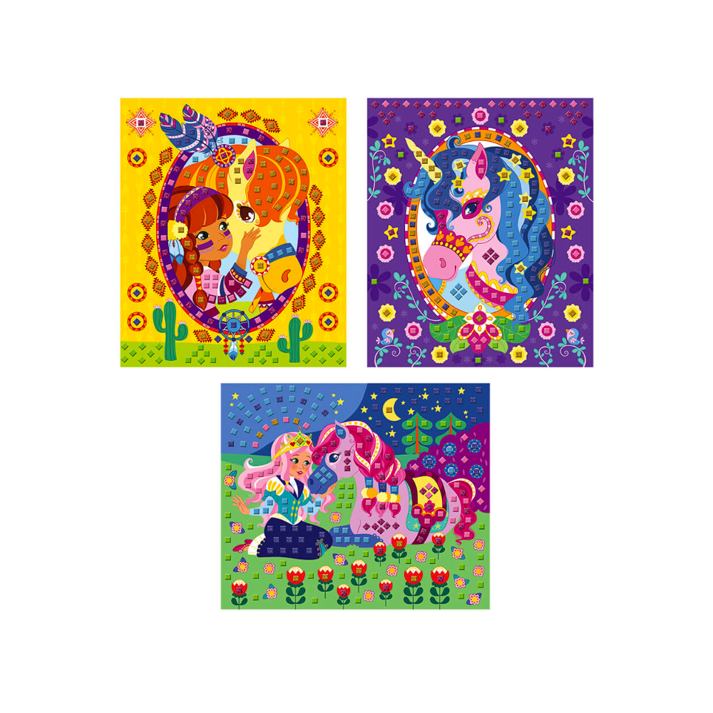 Kit créatif - Mosaïques Poneys et Licornes - Janod