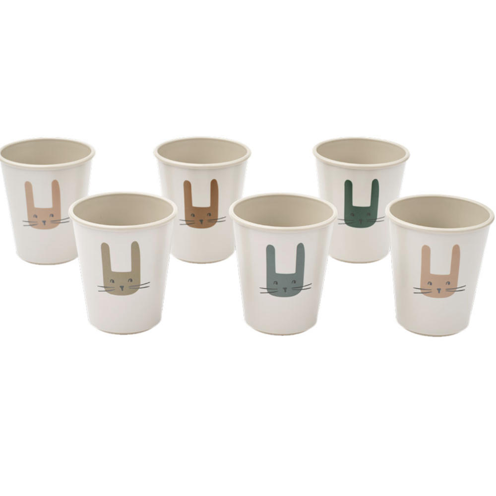 Lot de 6 gobelets Lana - Bunny/Sandy - Liewood
