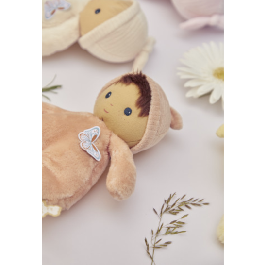 Poupon en tissu Bébé Zinnia - Pèche - Kaloo