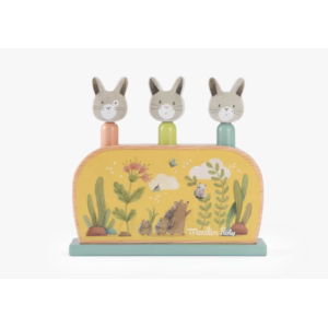 Pop up en bois - Trois petits lapins - Moulin Roty