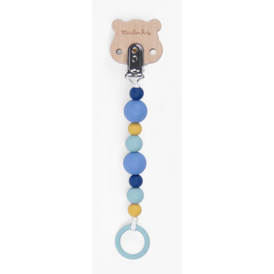 Attache-tétine bois et silicone - Puce et Pilou - Moulin Roty
