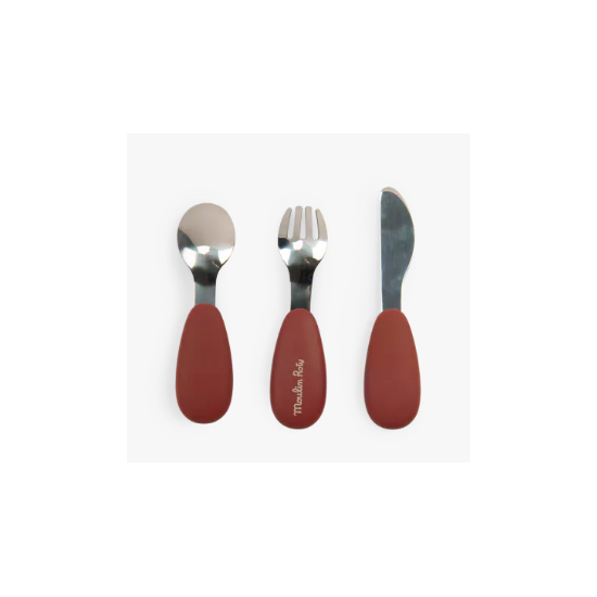 Couverts silicone et inox - Après la pluie - Moulin Roty