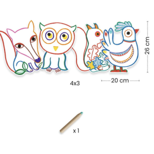 Coloriages à révéler - Animaux de la forêt - Djeco