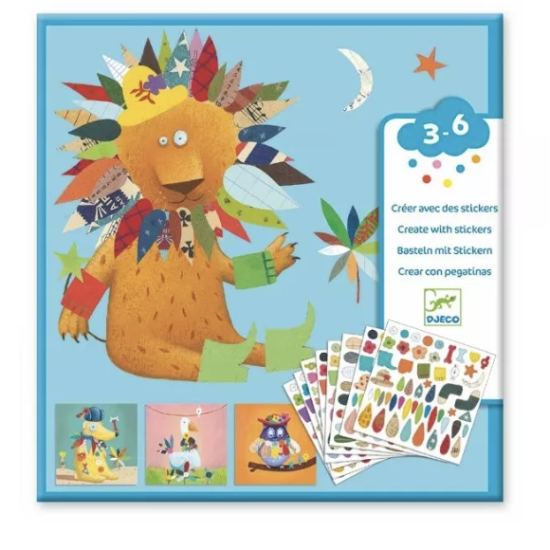 Créer avec des stickers - Animaux - Djeco