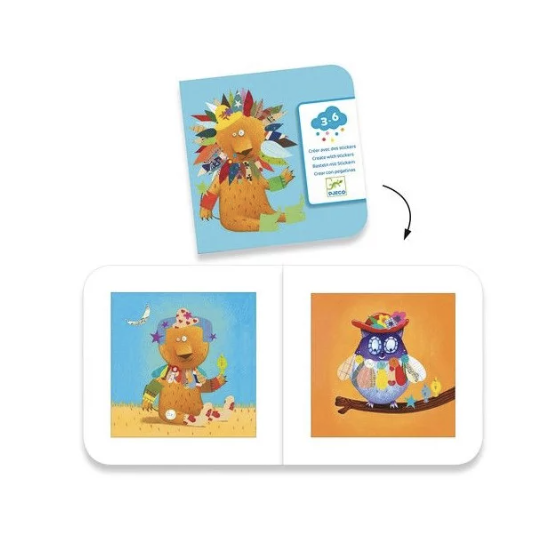Créer avec des stickers - Animaux - Djeco