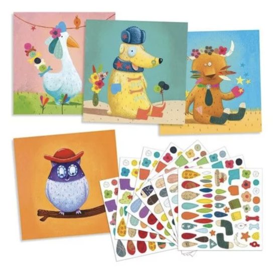 Créer avec des stickers - Animaux - Djeco