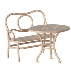 Table à café et banc - Rose pâle - Maileg