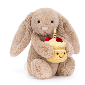 Peluche Lapin bashful beige Birthday - Jellycat