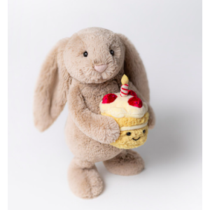 Peluche Lapin bashful beige Birthday - Jellycat