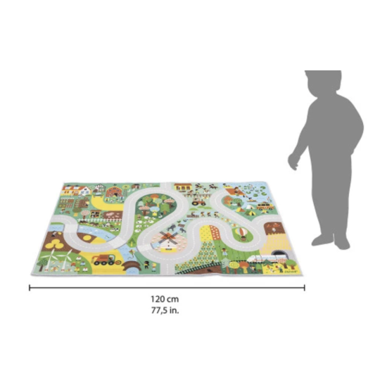 Tapis avec circuit Campagne - Cross Roads - Janod