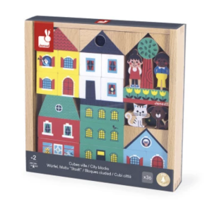 Coffret de 36 cubes en bois - Ville - Janod