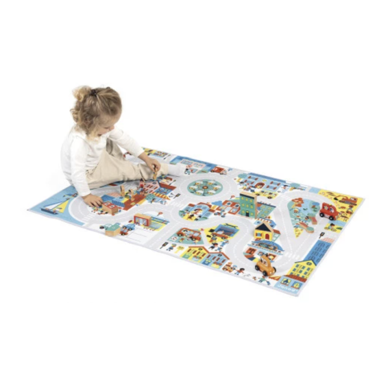 Tapis avec circuit Ville  - Cross Roads - Janod