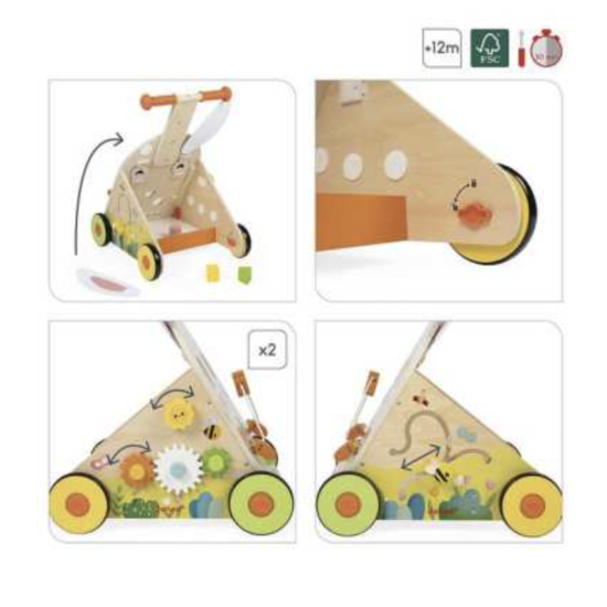 Chariot de marche - Lapin multi-activités - Janod