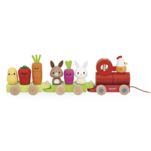 Train en bois et empilable - Ferme - Janod