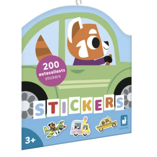 Stickers Véhicules - 200 autocollants - Janod