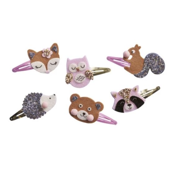 6 barrettes pailletées à créer - Pretty Forest - Janod