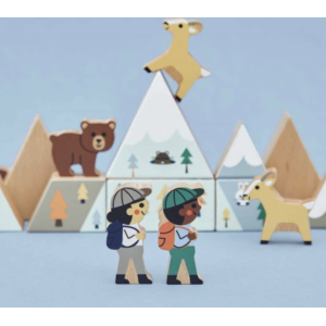 Coffret de 35 cubes en bois - Vallée blanche - Janod