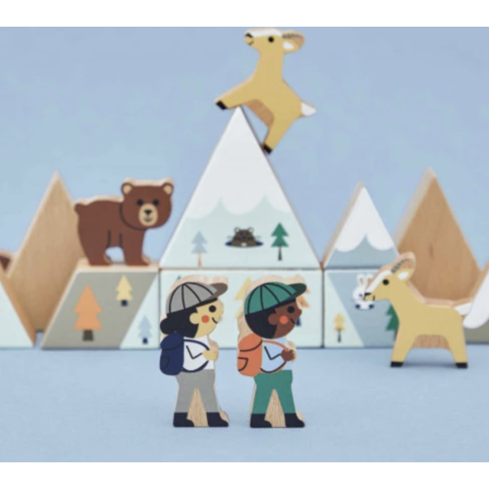 Coffret de 35 cubes en bois - Vallée blanche - Janod