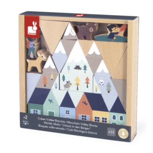 Coffret de 35 cubes en bois - Vallée blanche - Janod