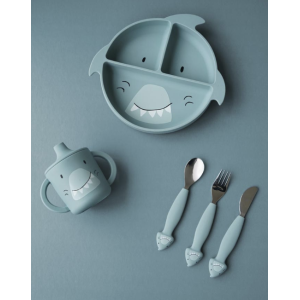 Assiette compartimentée à ventouse - Mr Shark - Trixie