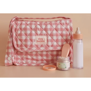Set sac à langer - "Ensemble Tiny Nurturers" Vichy rose - Tiny Harlow